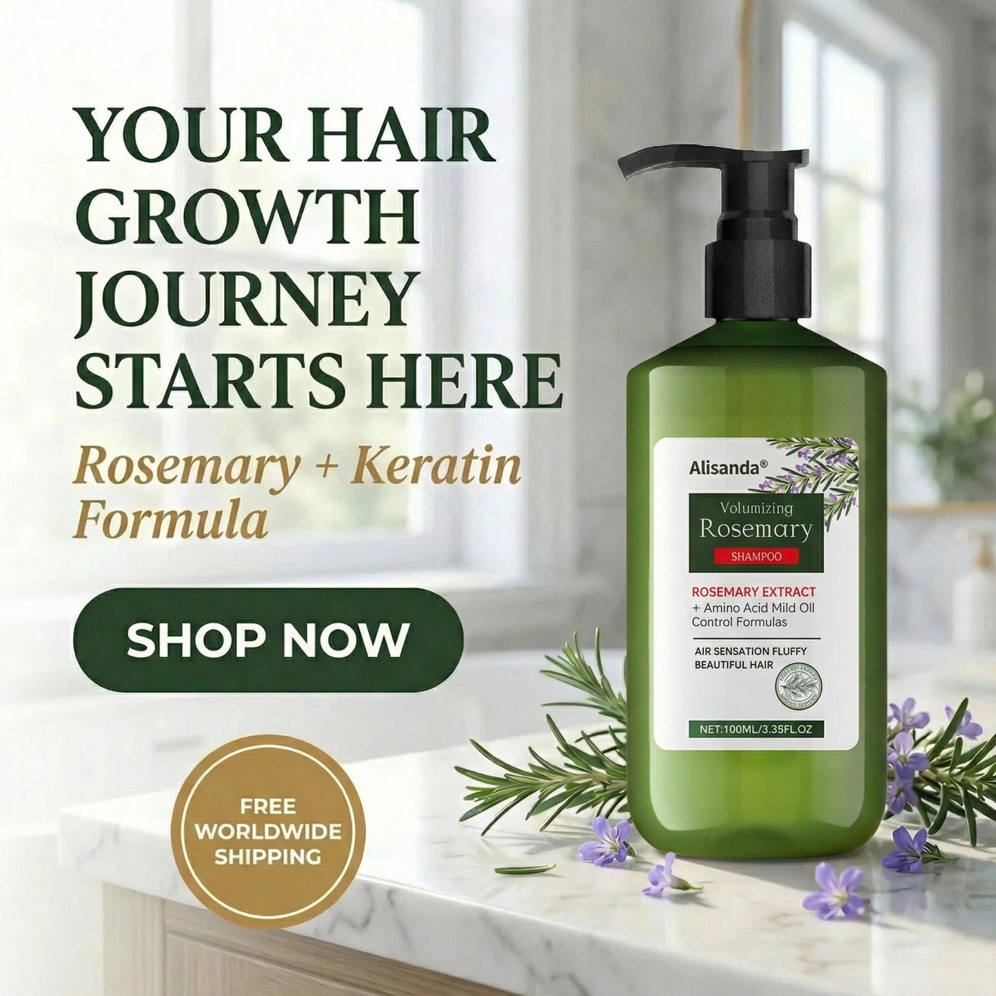 🔥LAST DAY 60% OFF🔥Alisanda® Rosemary Volumizing Shampoo