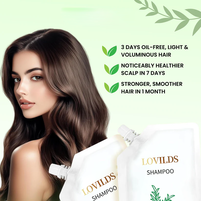🔥LAST DAY 50% OFF🌿 LOVILDS Rosemary Anti-Hair Fall Shampoo —— Say Goodbye to Hair Loss, Embrace Thick, Healthy Locks!