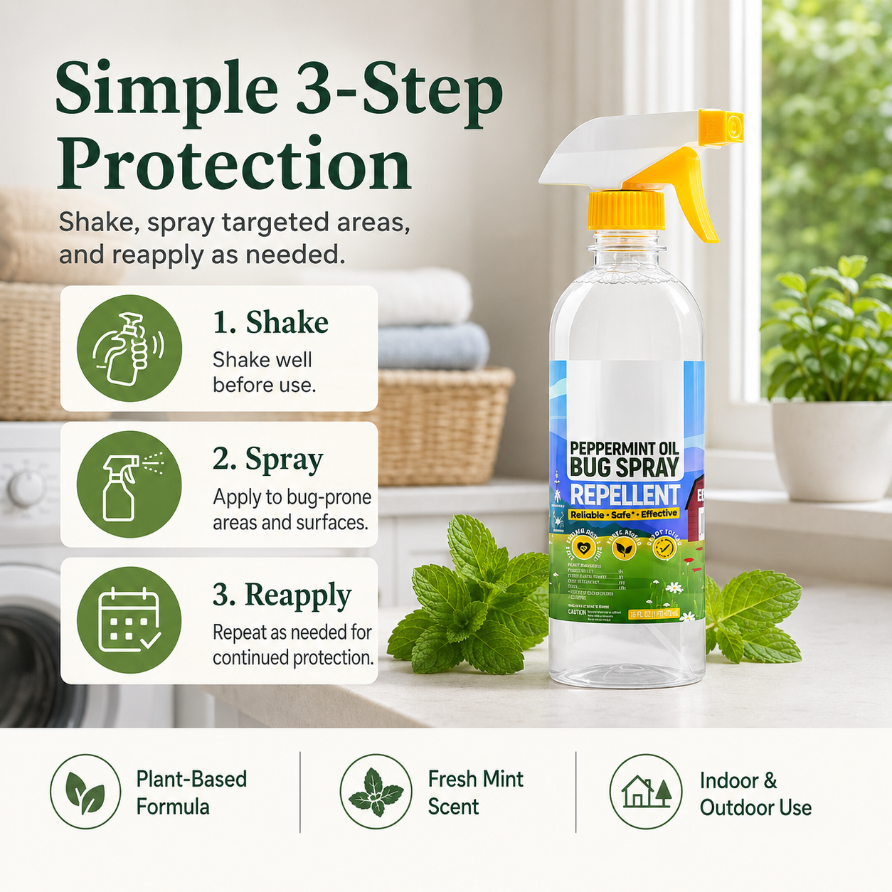 Powerful Peppermint Oil Spray That Protects Your Home, Safe for Kids & Pets