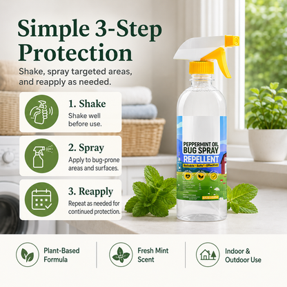 Powerful Peppermint Oil Spray That Protects Your Home, Safe for Kids & Pets