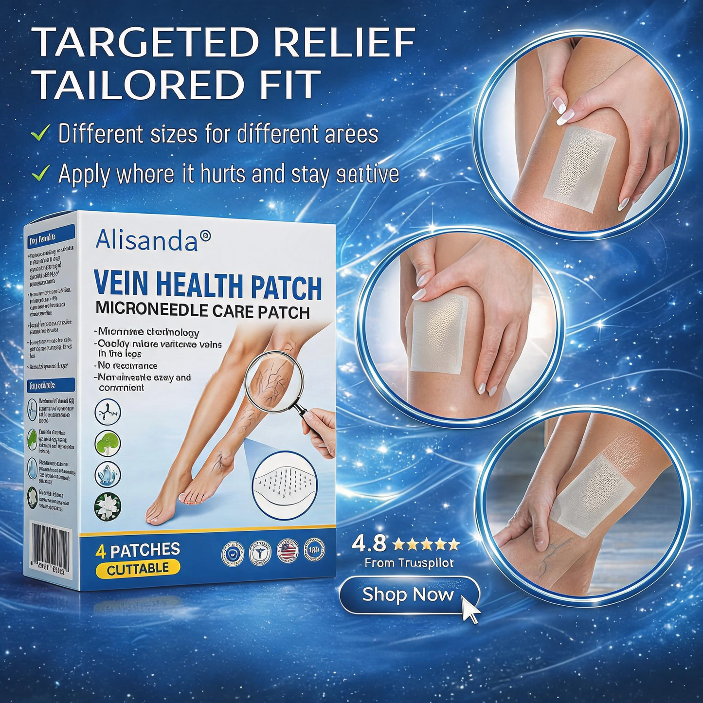 🇺🇸👨‍⚕️✅Alisanda® VeinTarget Microneedle Patch